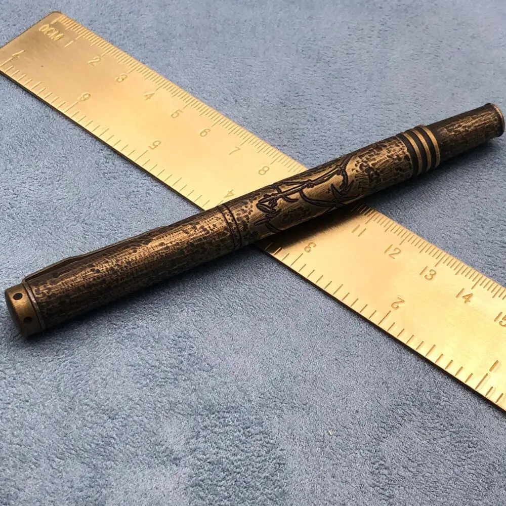 New 1PC EDC Brass Signature Pen Pocket Multi-purpose Tool Ballpoint Pen