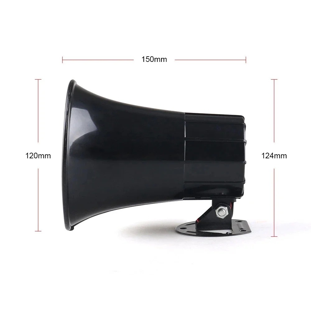 1Set 12V 50W 120dB Air Siren Horn Warning Alarm Megaphone for Car Truck MIC Speaker 7 Sounds Loud for Car Van Truck Train RV Bo