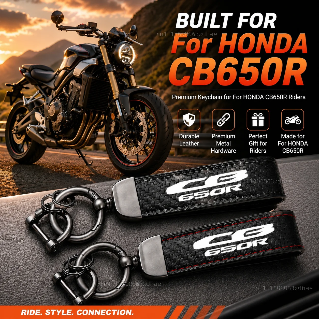 

High-Grade Leather Motorcycle Keychain Holder Keyring Accessories For HONDA CBR650R CBR 650R 2018 2019