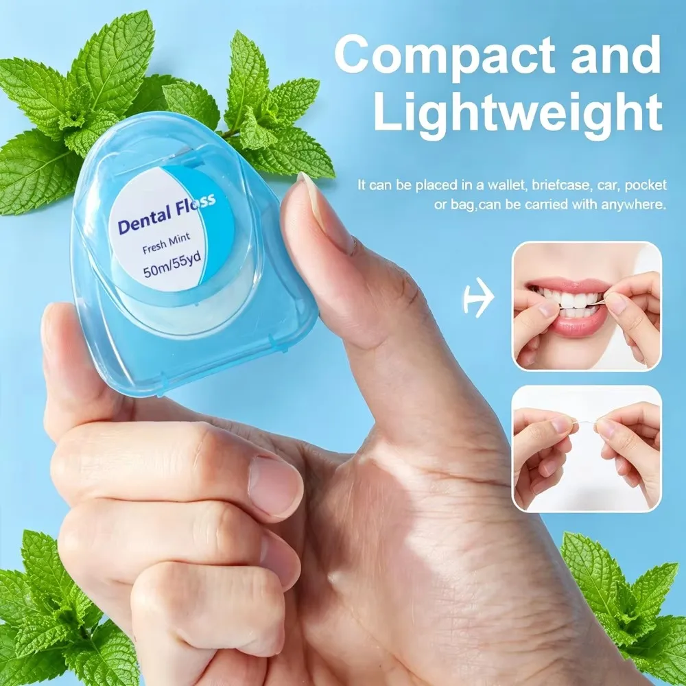 1-20PCS Dental Floss Roll Dental Flosser Interdental Brush - Mint Flavor, Teeth Stick Toothpicks Floss Pick Hygiene
