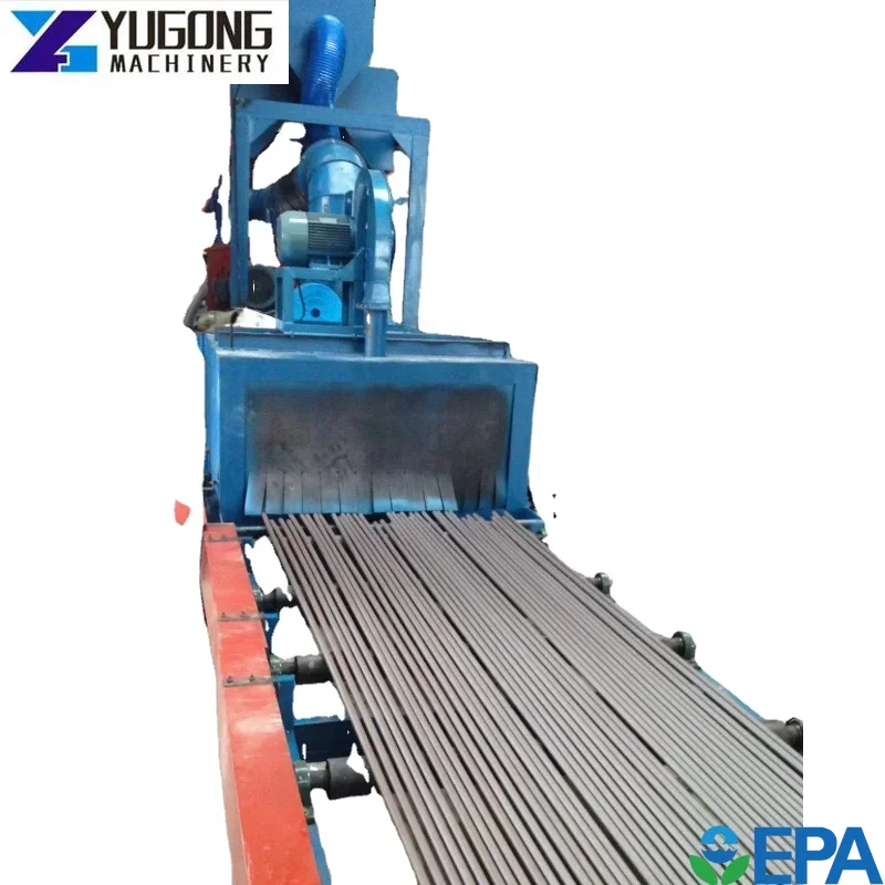 YG Factory Price Continuous Steel Bar Shotblasting Rust Removing Machine Rebar Shot Blasting Processing Equipment Sale for US