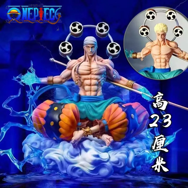 

23cm Anime One Piece Figures Gk Figurine Enel Figure Sky Piea Enel Pvc Statue Model Doll Collectible Room Decoration Toy Gifts