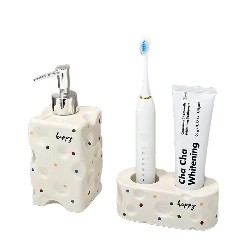 LH1 Household Lotion Body Wash Press Ceramic Empty Bottle Toilet Shampoo Bottle