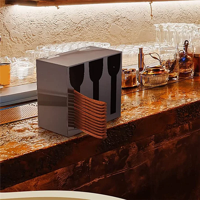 AA80-Акриловый диспенсер для посуды, органайзер для столовых приборов с 3-х отделениями, черный держатель для столового серебра, пластиковые столовые приборы