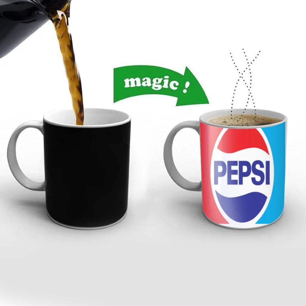 

P-Pepsi Cola Ceramics Coffee Mug Thermal Color-changing Birthday Gift Back To School Mug