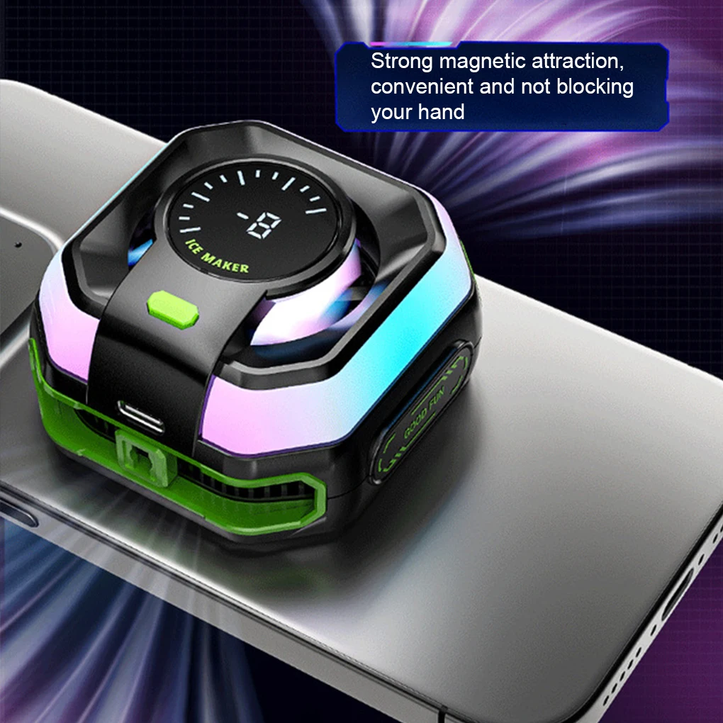 

Радиатор мобильного телефона, полупроводниковый замораживающий и цифровой дисплей, бесшумный магнитный впитывающий зарядный радиатор, аксессуары для телефонов