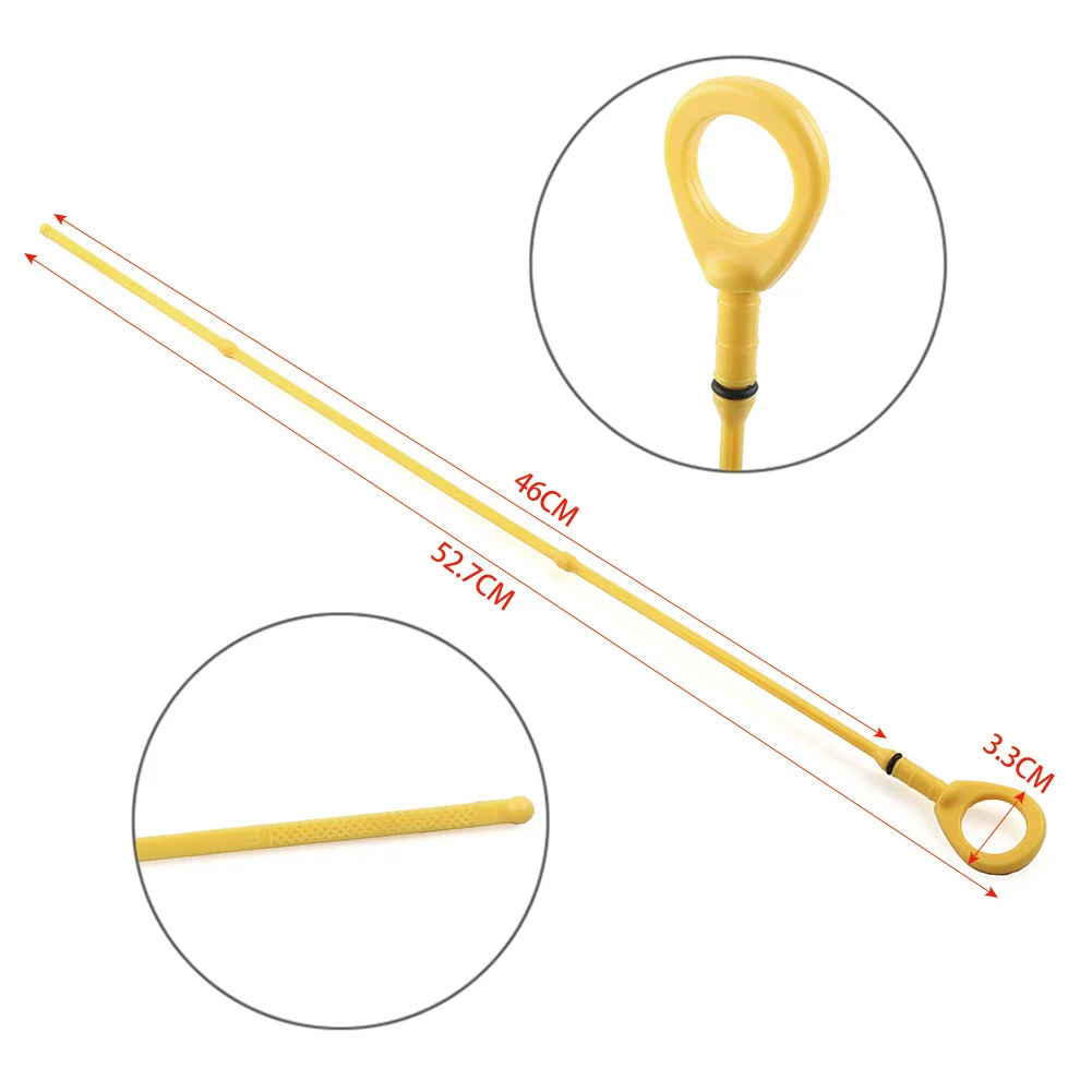 527mm Yellow Car Engine Oil Dipstick Replacement Accessories For Toyota Yaris 1.3L 2003 2004 2005 153010J020