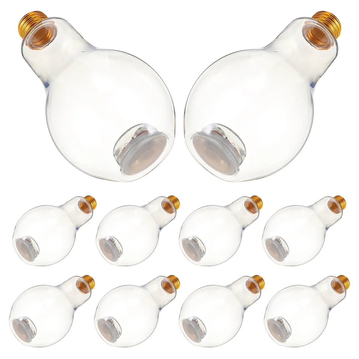 

10 pcs 400Ml Bulb Bottle Eco-Friendly Pet Plastic Reusable Beverage Container For Milk Tea Fruit Juice Party
