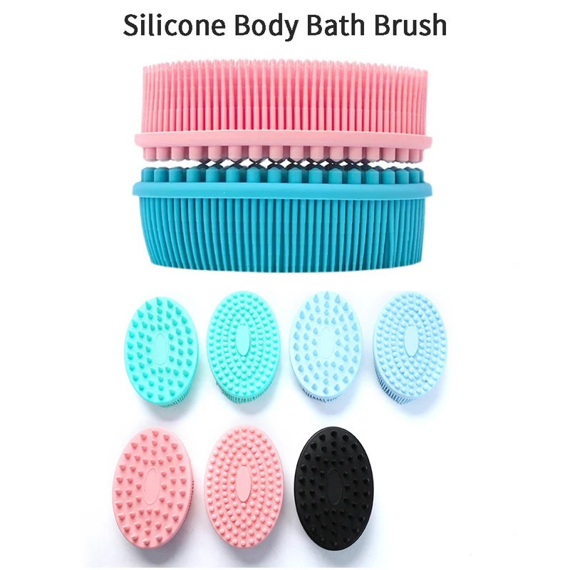 Silicone Body Brush Baby Shower Sponge Dry Massage Bath Towel For Body Bast