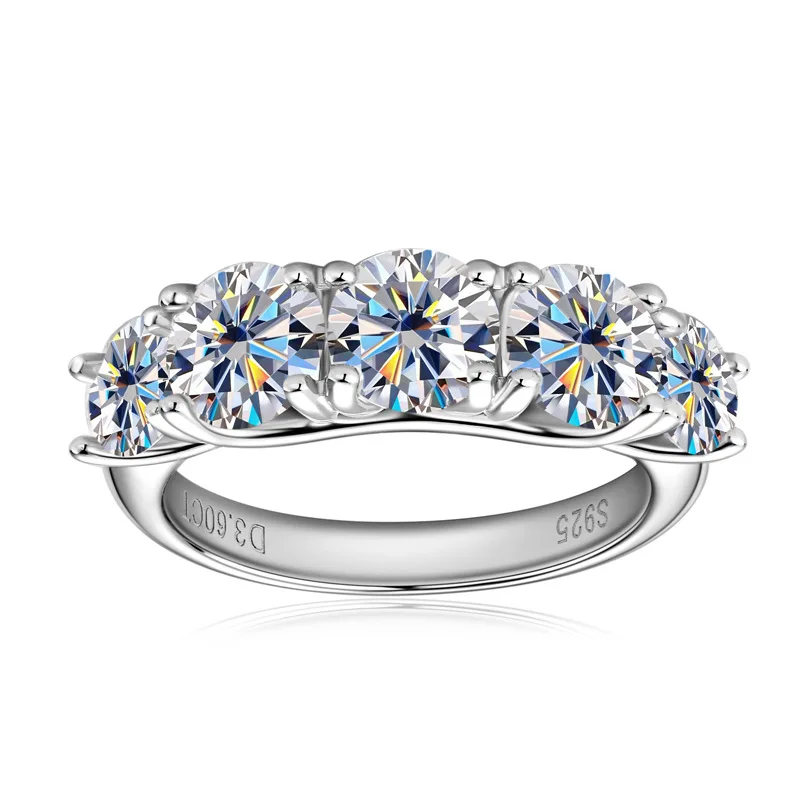 

Apaison D Color Moissanite Wedding Party Rings For Woman 925 Sterling Silver Fine Jewelry