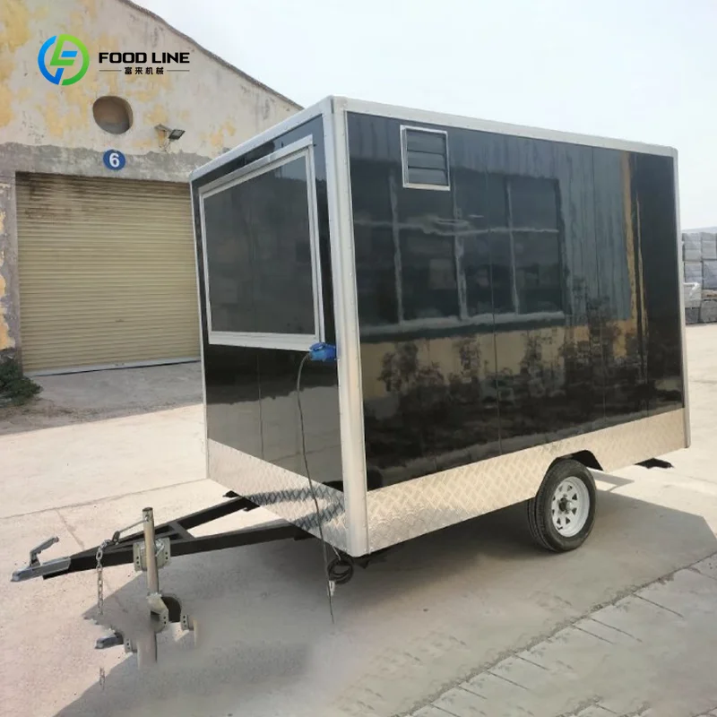 Insulated Towable Food Trailer Cart Stainless with Warm Storage for Mobile Catering Commercial Custom