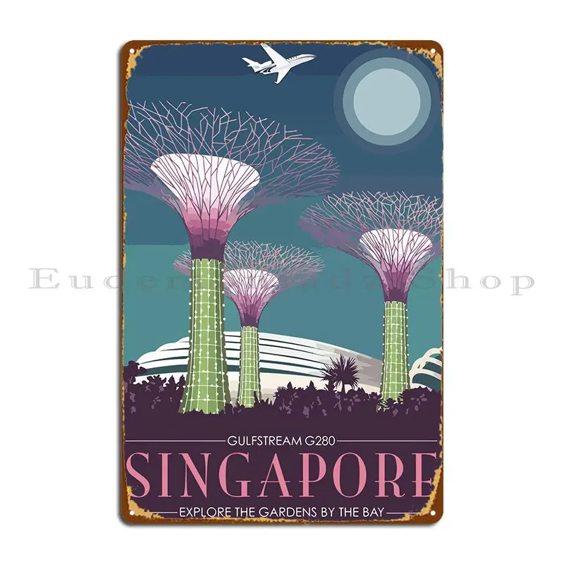 Travel To Singapore Metal Sign Club PaintingCustomized Wall Pub Pub Tin Sign Poster