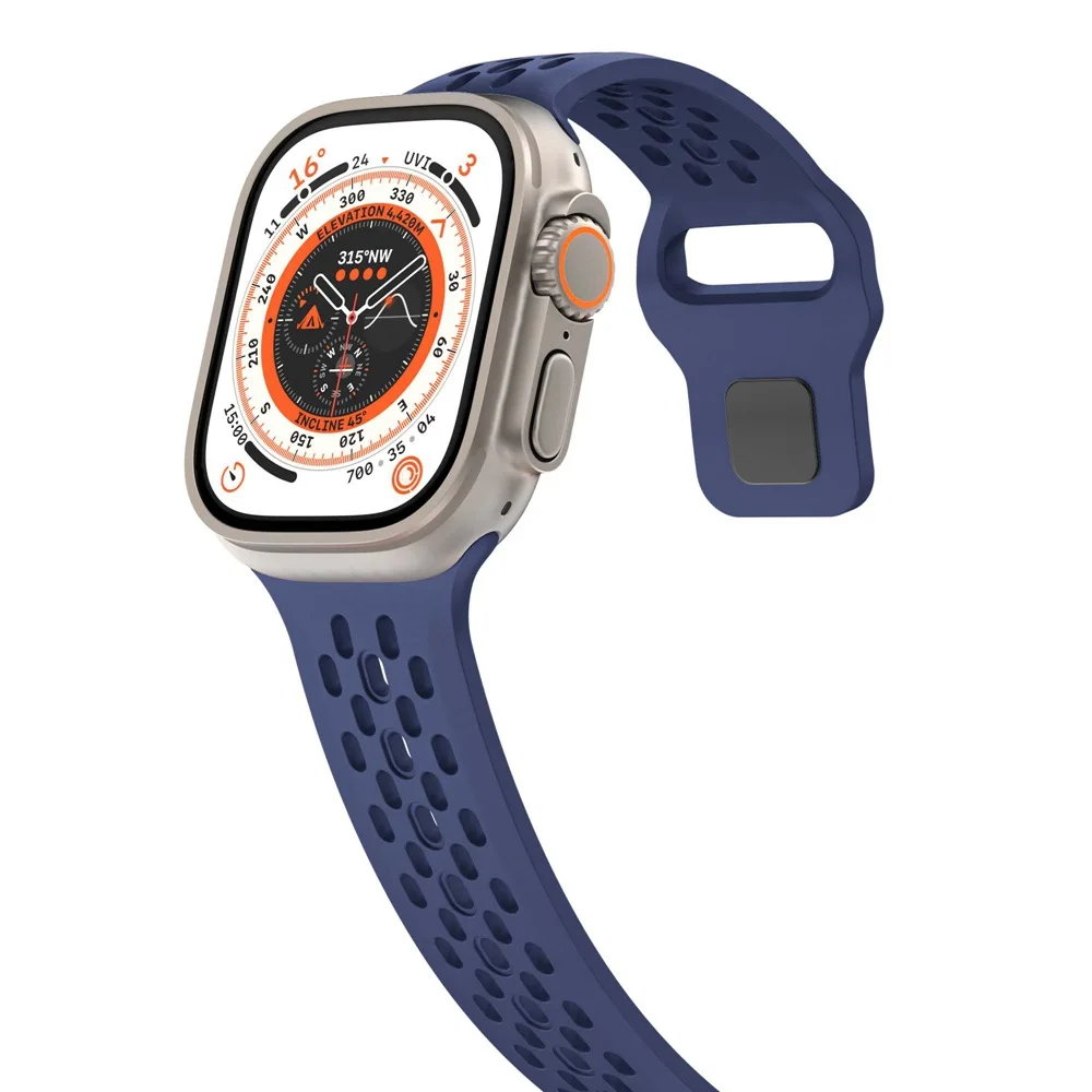 Atmungsaktives Silikonarmband für Apple Watch 49mm 46mm 45mm 44mm 42 41mm Sportarmband iWatch Ultra 12 11 10 9 8 7 6 SE3 Gürtel – Detail 27