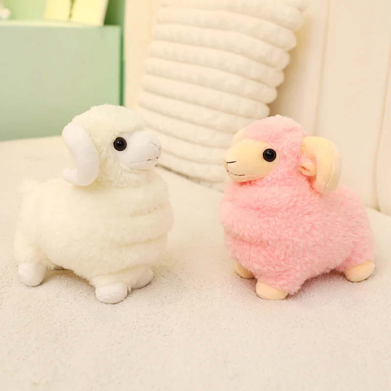 Juguetes de peluche Kawaii Alpacasso, peluche suave, Animal de la vida Real, muñeco de oveja, cama, sofá, almohada para dormir, regalos de cumpleaños