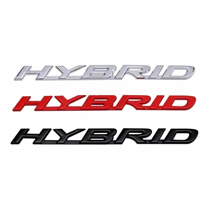Car Sticker 3D Metal HYBRID Logo Rear Trunk Fender Door Emblem Badge Decals for RX350 NX200 ES300 IS300 LX470 LX570 styling