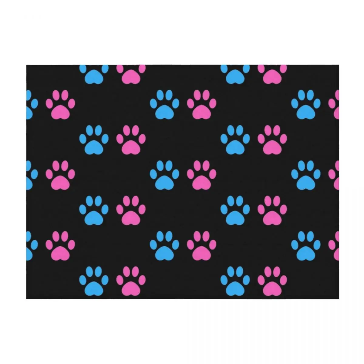 

Blue and magenta paw Throw Blanket anime Luxury Thicken Plaid on the sofa Weighted Blankets