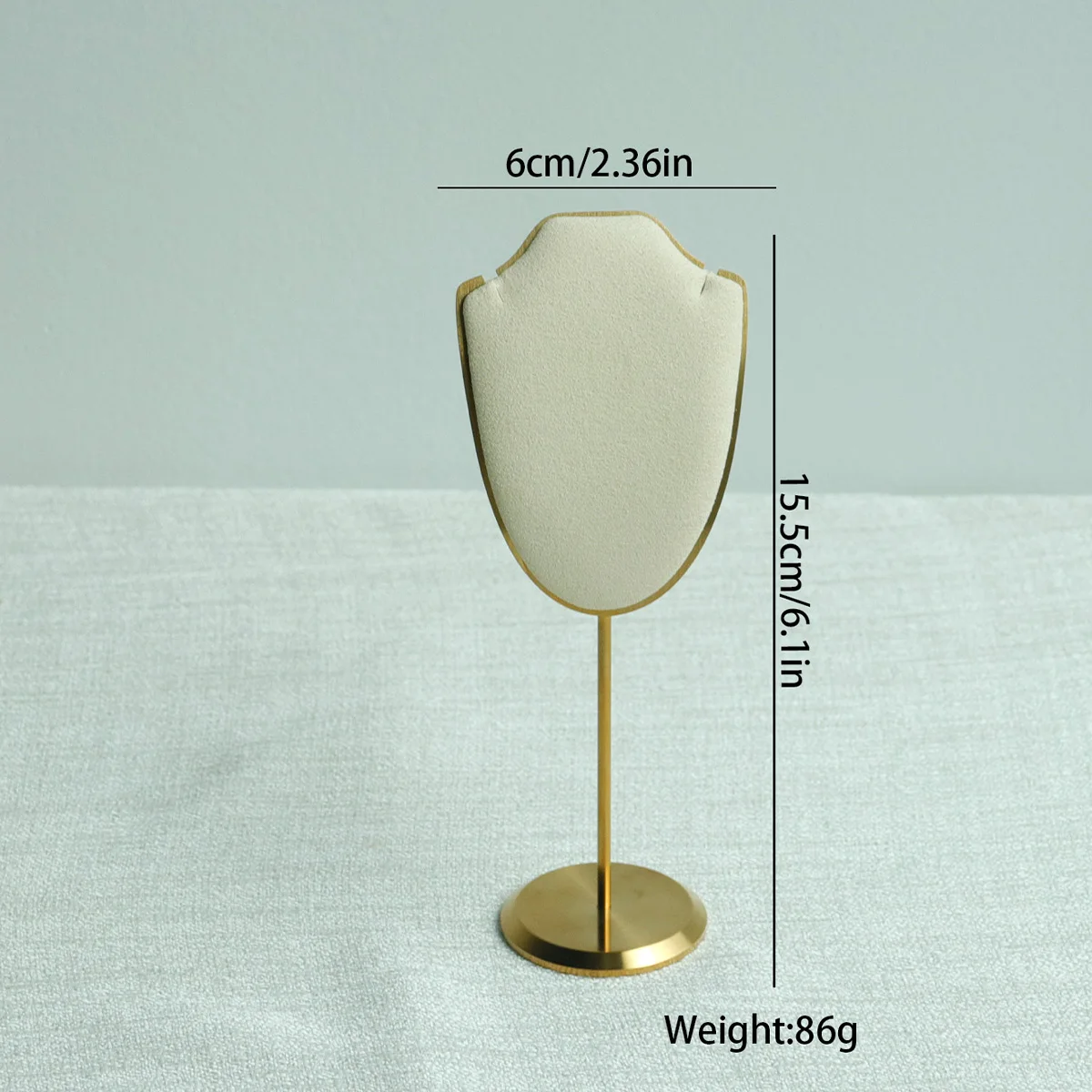 Beige Jewelry Display Props with Metal Base