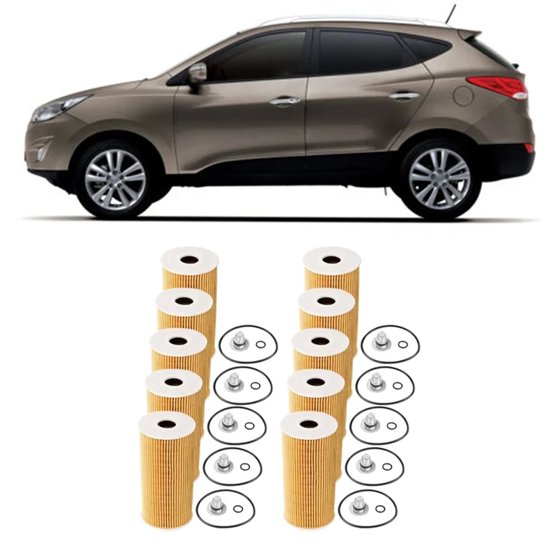 

Highly Recommended 10Pcs Oil Filter 263202F000 26320-2F000 263202F100 For KIA New Sorento 2.0T Hyundai Ix35