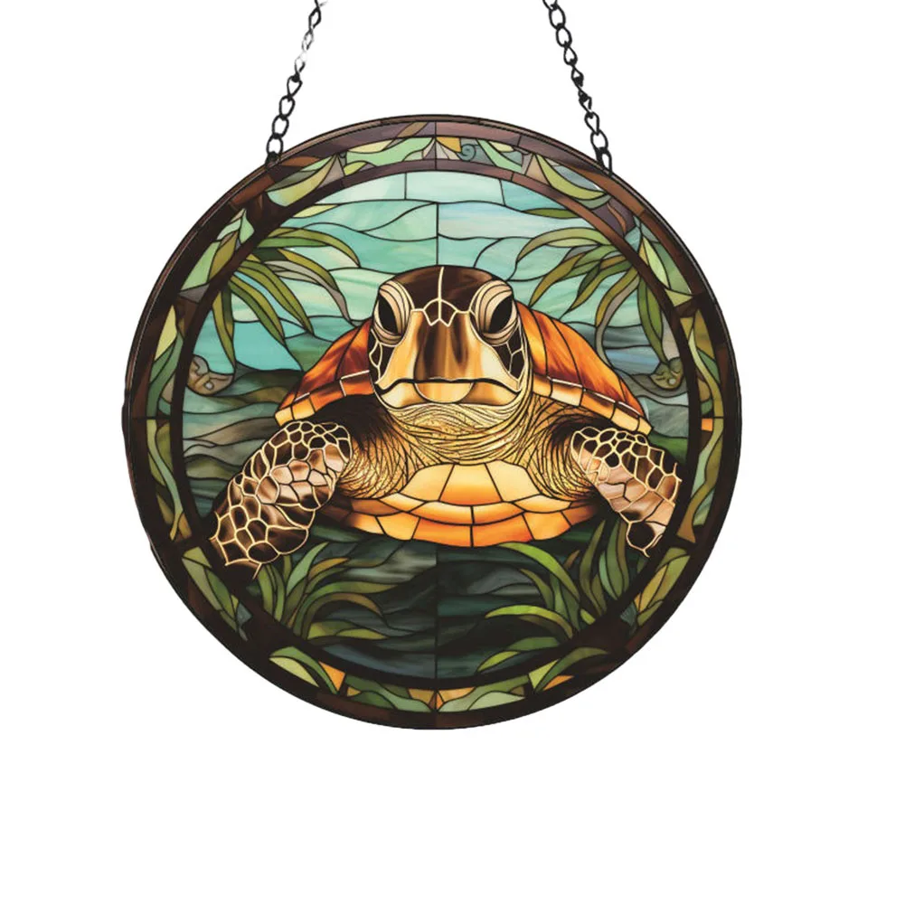 Exquisite for acrylic Stained Hangings Wall Home Decor Perfect Remove Protective Film Metal Chain Perfect Long Lasting