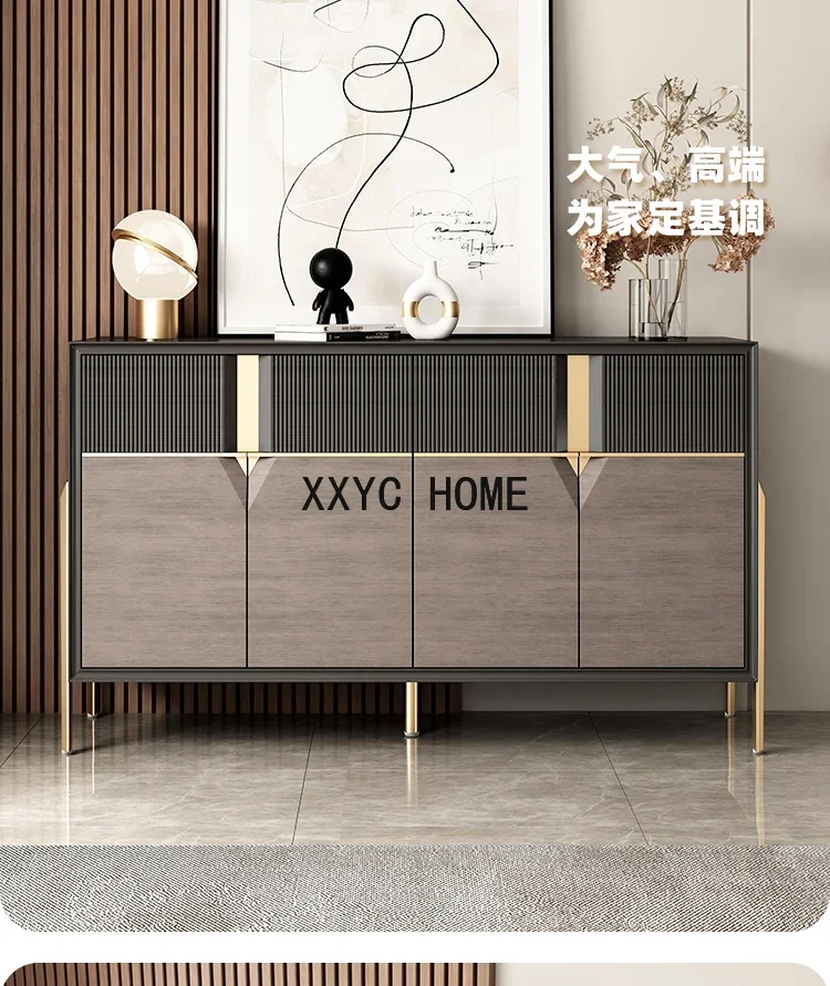 

Light Luxury Entrance Cabinet Shoe Cabinet Integrated Living Room Aisle Curio Partition Hall Sideboard