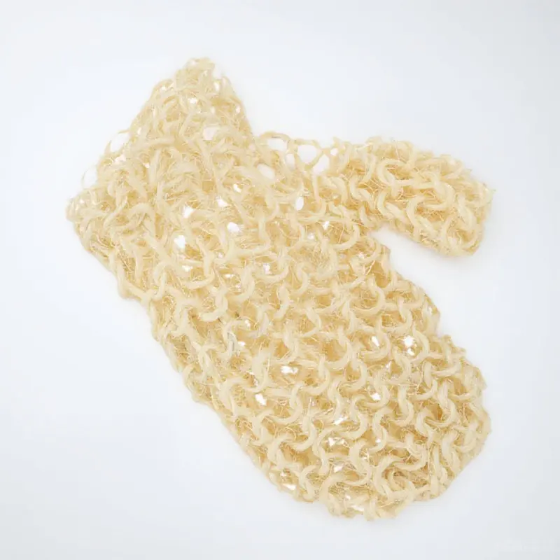 

Exfoliating Glove Made of Sisal Hemp for Bath and Shower Reusable Skincare Tool for Body Scrubbing and Dead Skin Removal