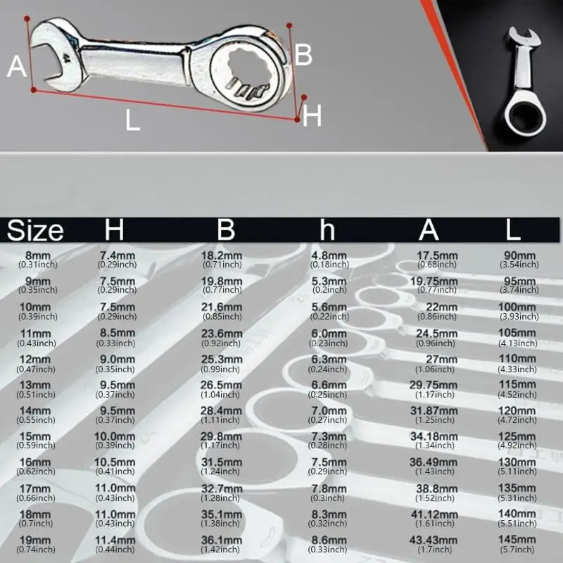 Ratchet Socket Wrench Reversible Kombinasi Single Wrench Quick Open Spanner 72 Gigi Ratchet Socket Spanner Enduring HX6C