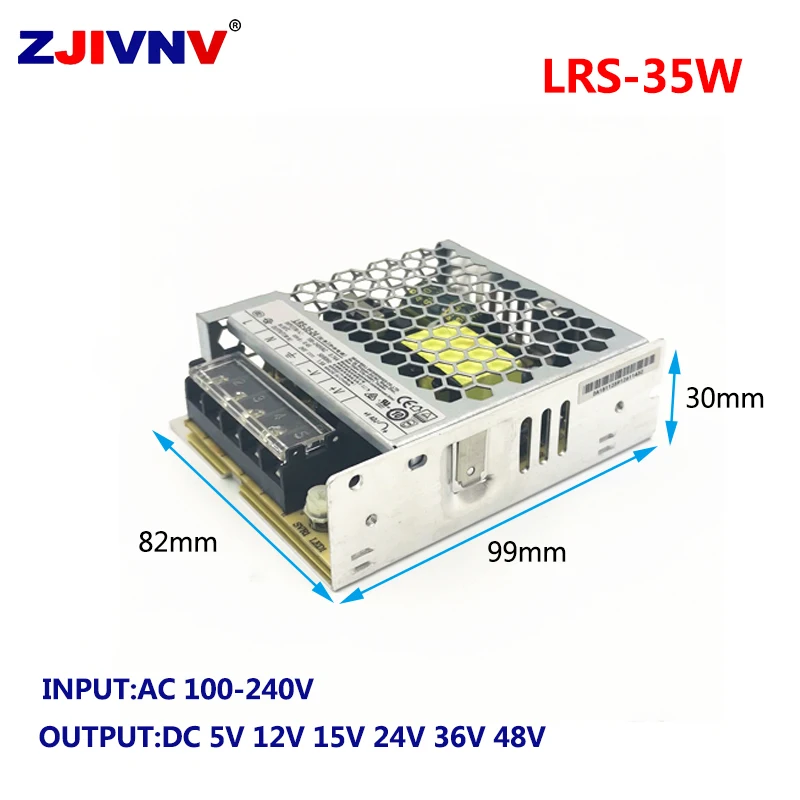 LRS-35-12v 24v может заменить LRS-35-12V DC 3A одиночный выходной импульсный источник питания 35w 24v 1.5a
