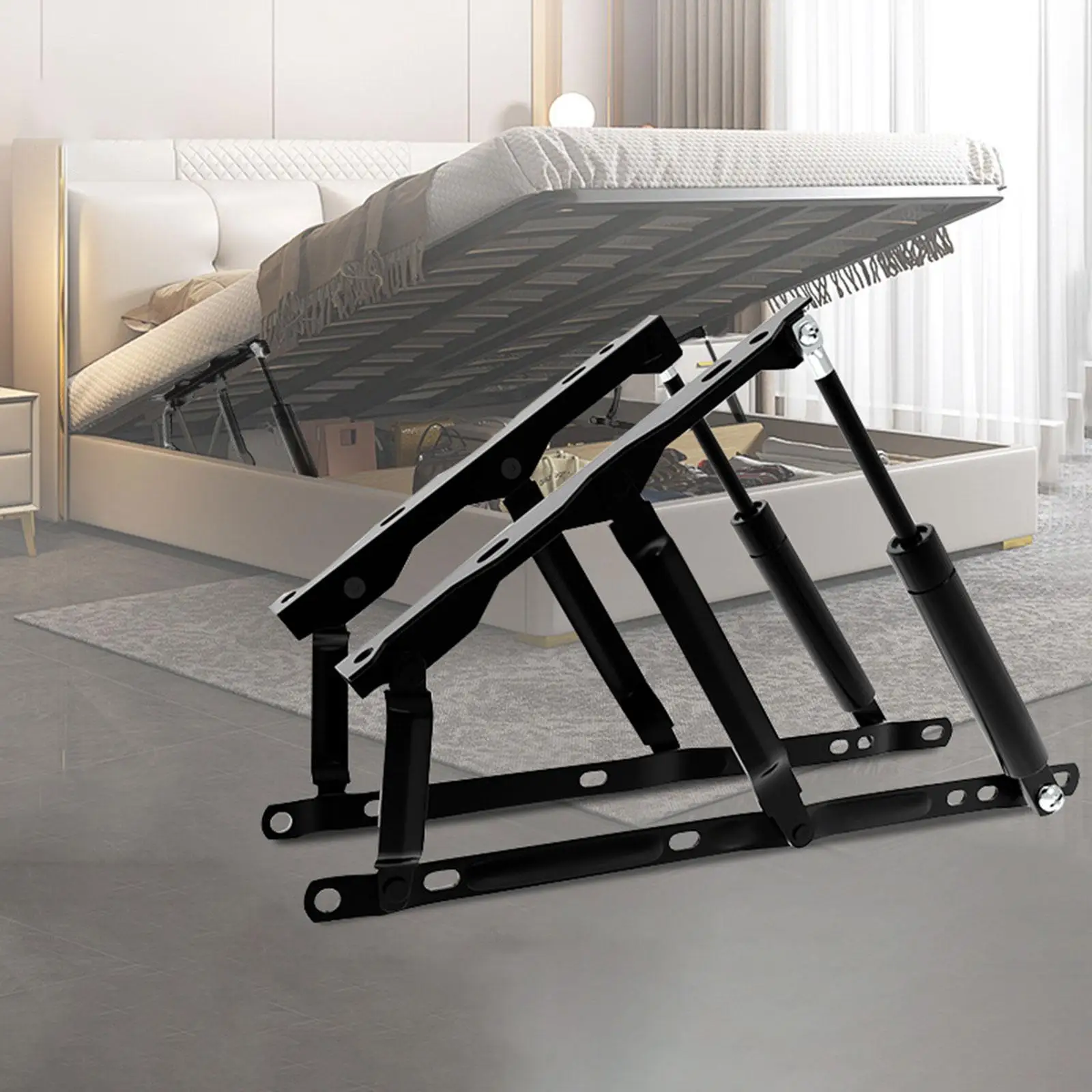 Pneumatic Storage Bed Lift Mechanism Heavy Duty Reliable Convenient DIY Furniture Versatile Pneumatic Rods for Sofa Bed