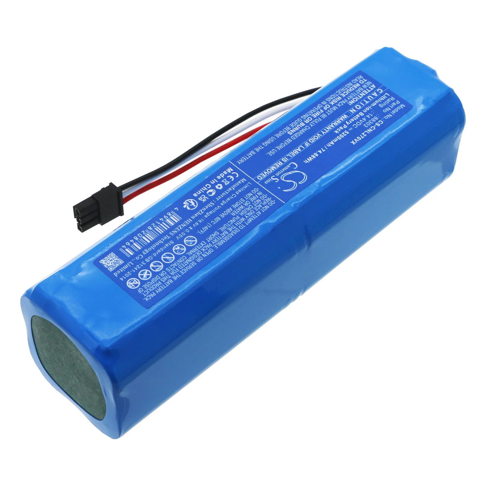 CS Replacement Battery For Ikohs Create Netbot LS23+,Netbot LS27,Netbot S27 88303,88303 5200mAh / 74.88Wh Vacuum