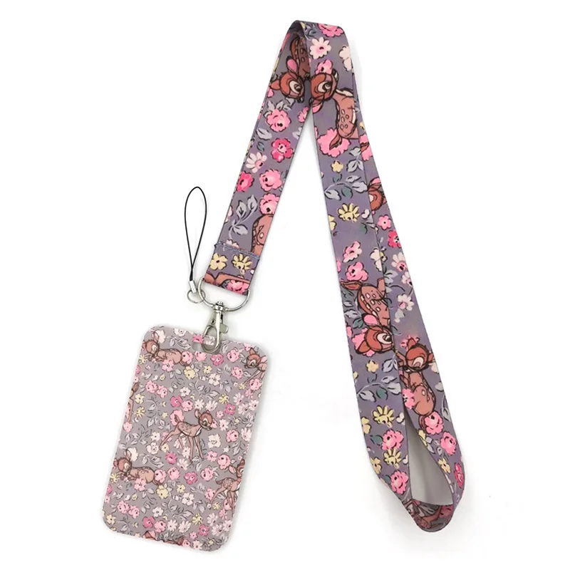 بامبي الغزلان الرقبة حزام اسهم معرف شارة بطاقة حامل المفاتيح الهاتف المحمول حزام هدية الشريط حزام قلادة