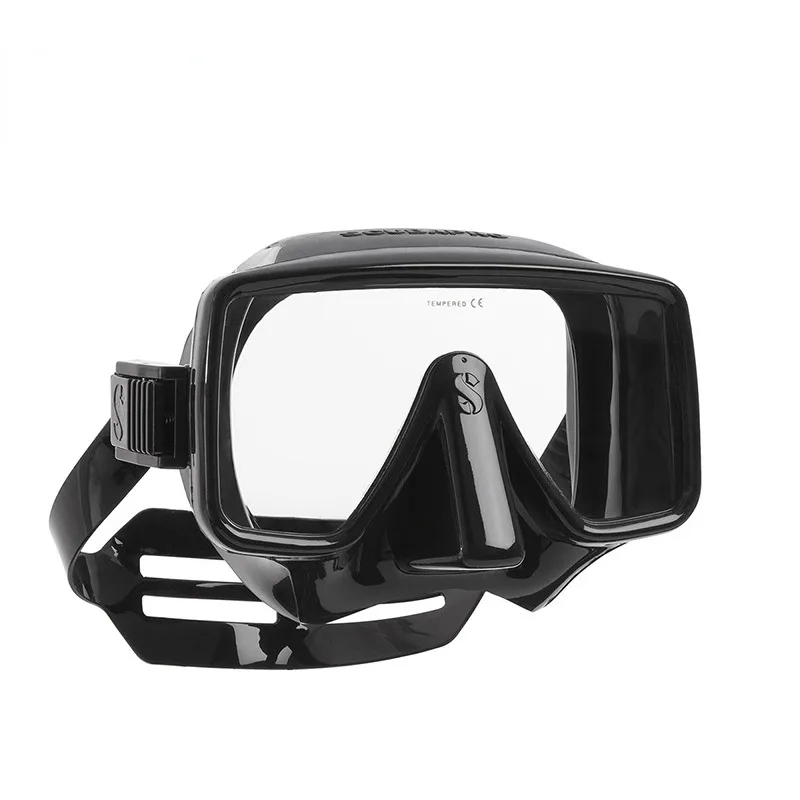 Frameless Wide Field of View Wide Angle Diving Mask Veneer Low Volume