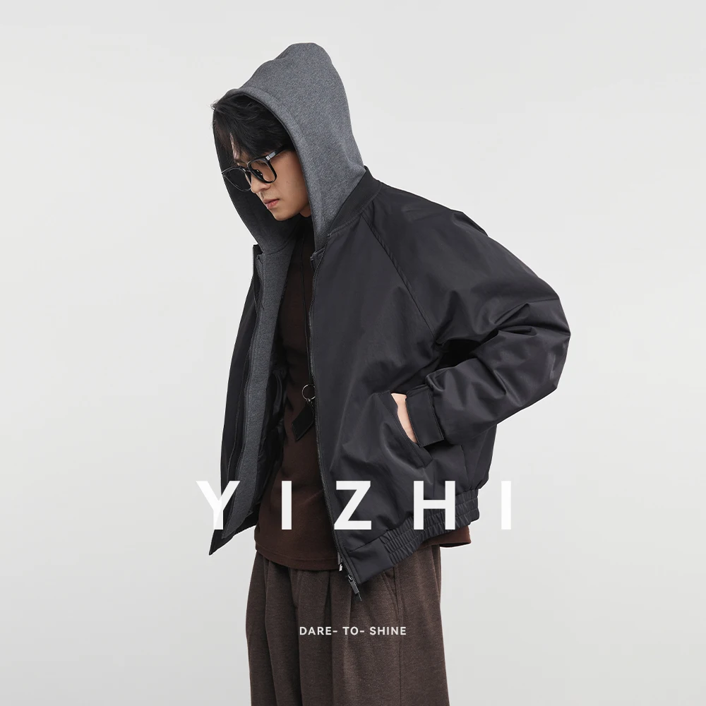 2025 شتاء جديد الطبقات فو قطعتين مقنعين الأبيض بطة أسفل سترة موضة الرجال زوجين ملابس خارجية سترة علوية