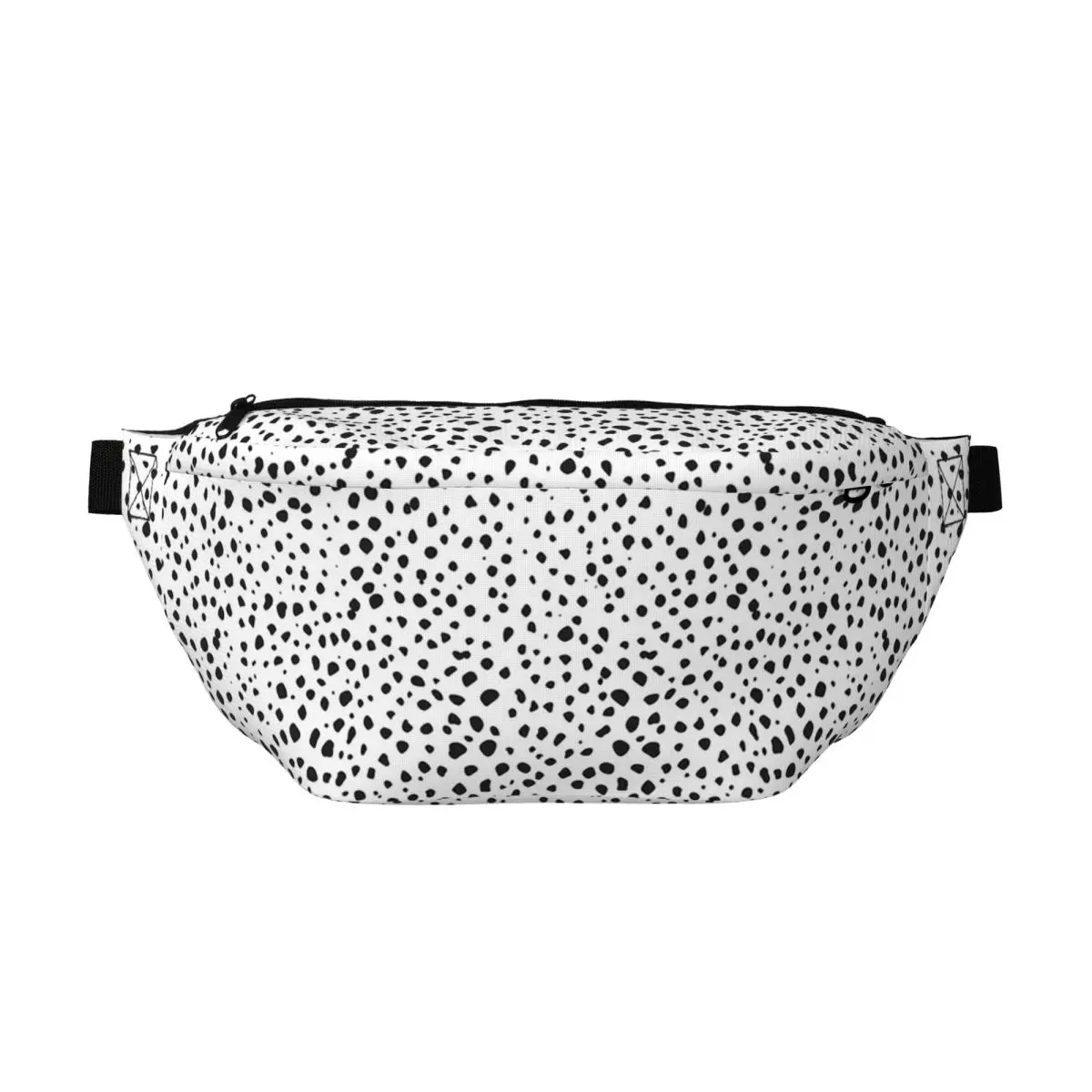 

Сумка-бананка через плечо с принтом далматинца, черно-белыми точками, для мужчин и женщин, регулируемая поясная сумка, сумка для денег и телефона, нагрудная сумка