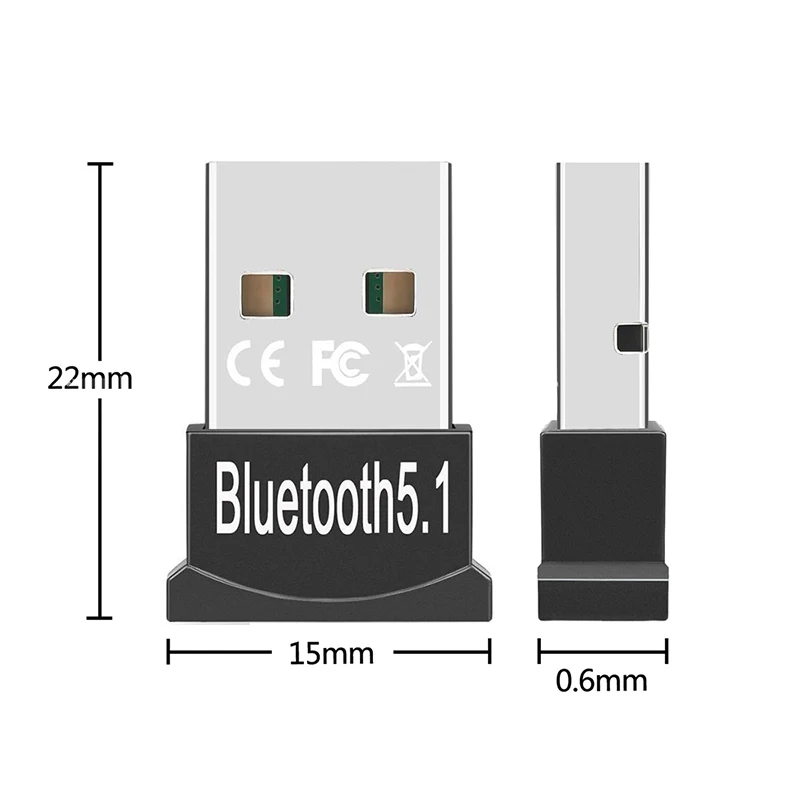 USB Bluetooth 5.1 Adapter Bluetooth Transmitte Music Receiver Adaptador For PC Laptop