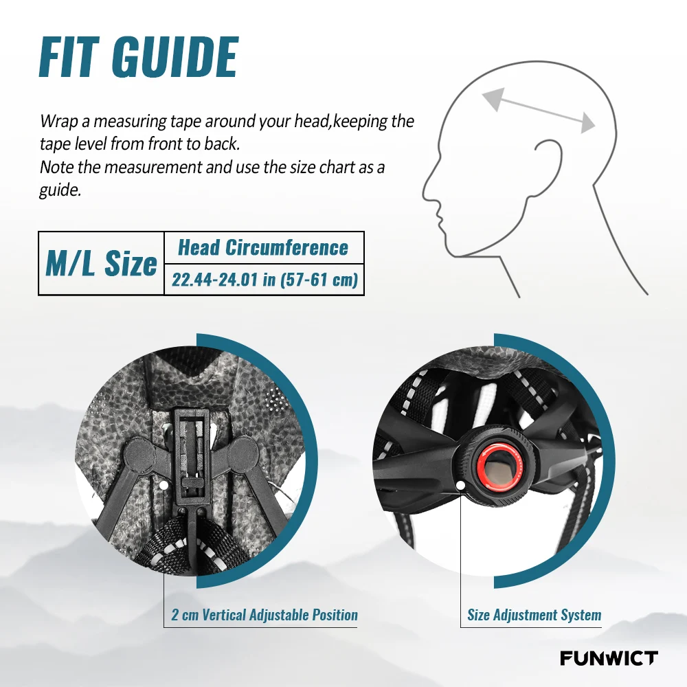 FUNWICT MTB Cycling Helmet Goggles Visor Rear Light Road Bicycle Safety For Men Motorcycle Scooter Mountain Racing Bike Helmets