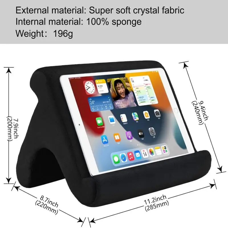 Tablet Pillow Stand Cushion Tablet Stand for iPad,  Bed Holder Support for Lap and Desk , Compatible with Phones, E-reader