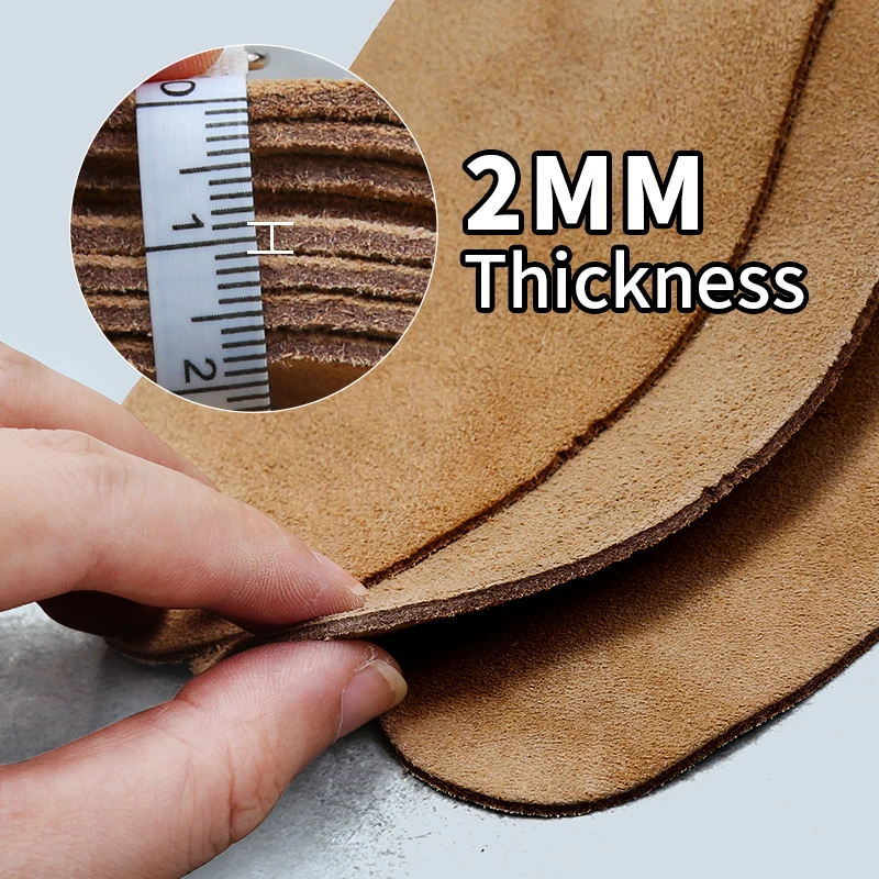 

Впитывающие пот стельки из натуральной воловьей кожи, устойчивые к запаху, дышащие, утолщенные кожаные стельки для обуви, большие размеры, матовая воловья кожа, 2 мм