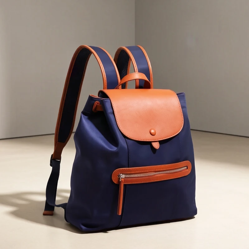 

College Style Backpacks For Women Luxury Designer Handbags Purses 2026 New In Polyester With PU Cover Handle Button Shoulder Bag