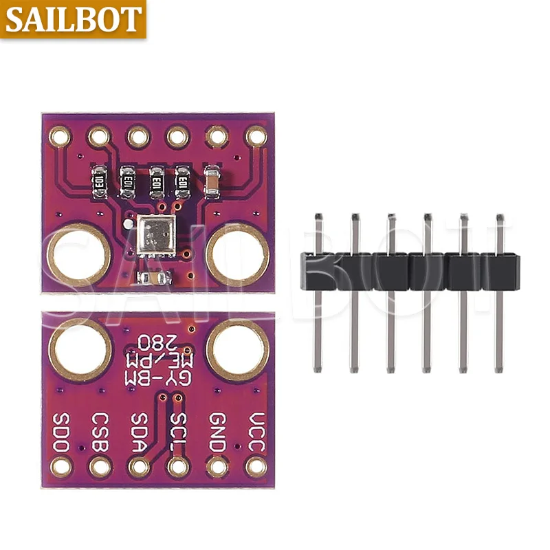 BME280 5 فولت 3.3 فولت الاستشعار الرقمي درجة الحرارة الرطوبة وحدة استشعار الضغط الجوي BME280-5V -3.3 فولت I2C SPI 1.8-5 فولت