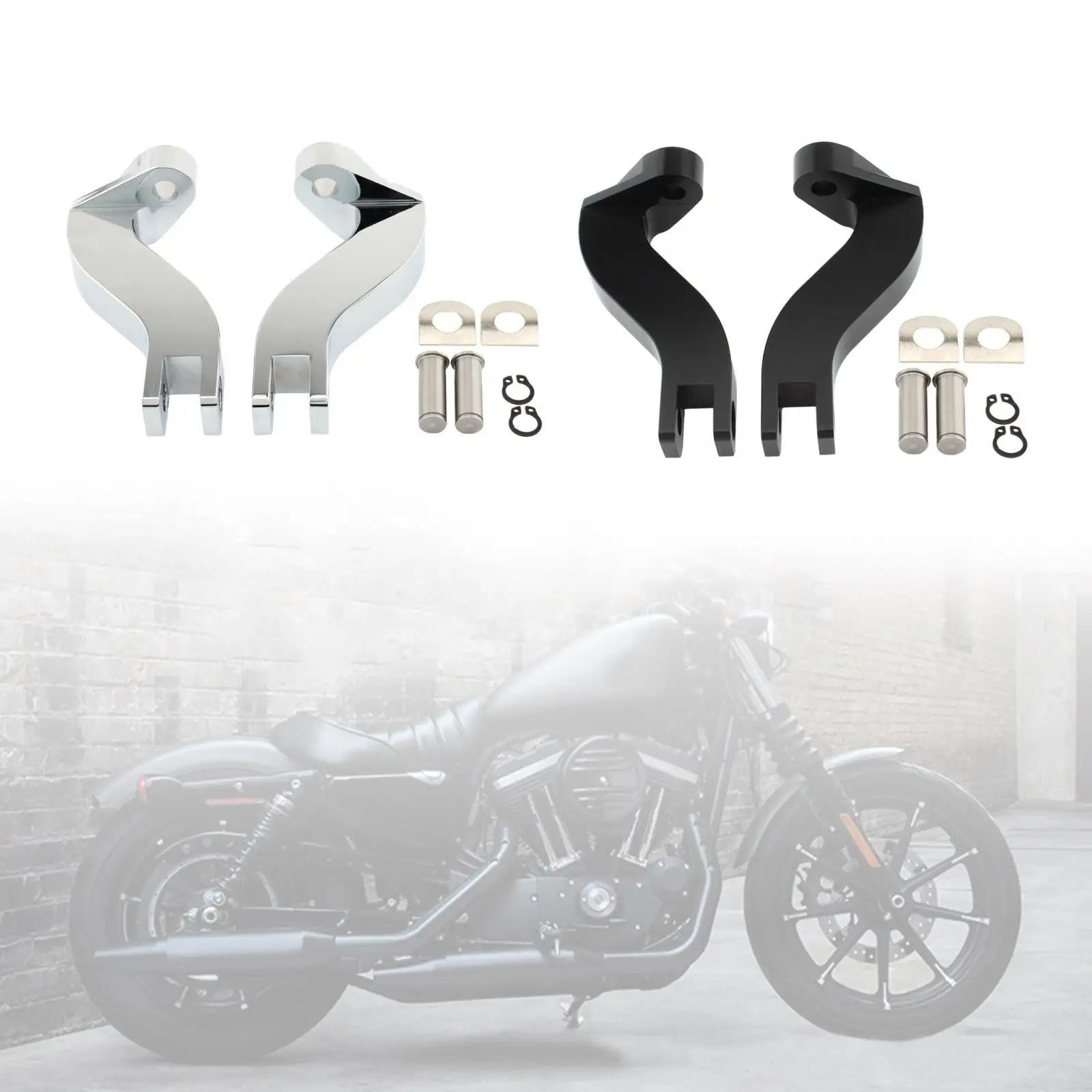 2x Motorcycle Passenger Foot Pegs Mount with Mounting Hardware Convenient Installation Professional Motorcycle Foot Peg Support