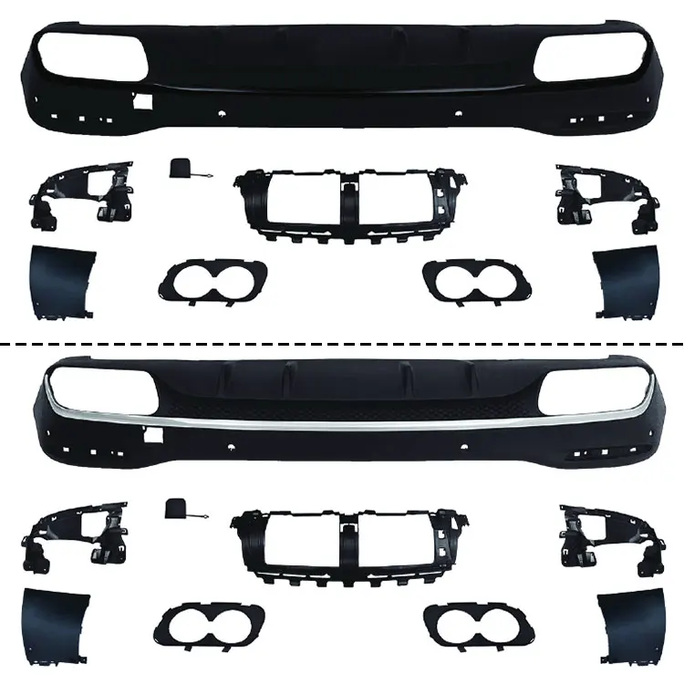 

Dream Garage оптовая продажа GLE53 диффузор выхлопная труба для GLE W167 модифицированный стиль GLE53 задняя губа с наконечниками 2020-2025