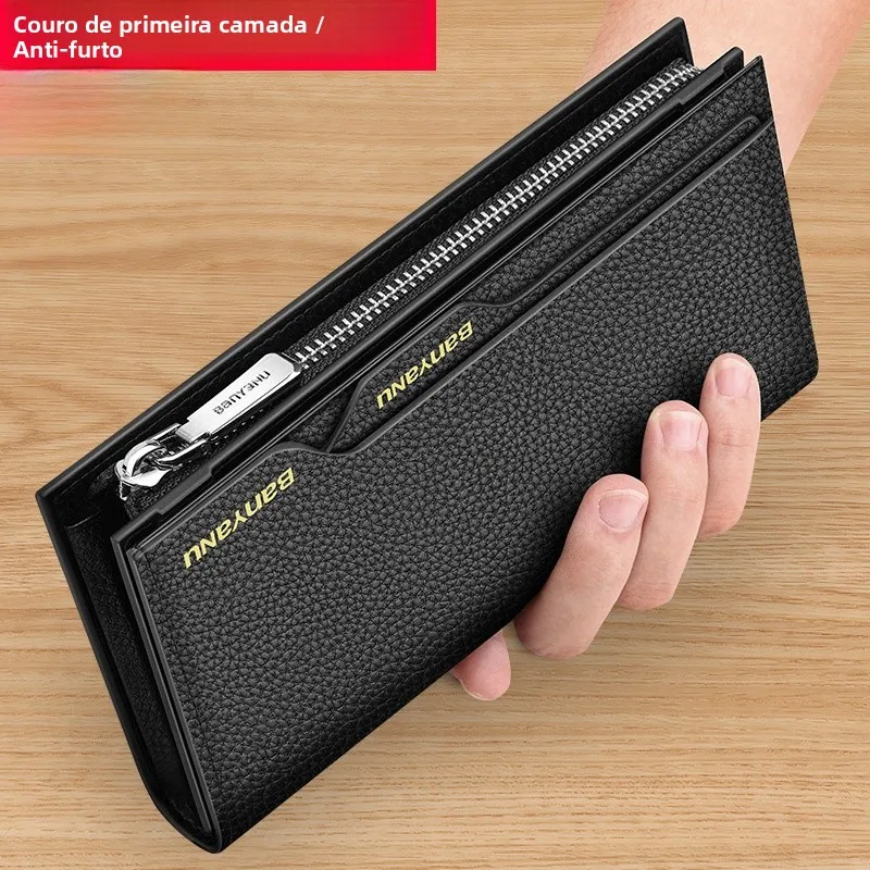 long-leather-wallet-for-men-top-layer-cowhide-large-capacity-mobile-phone-bag-handbag-money-clip-genuine-leather-handheld-bag