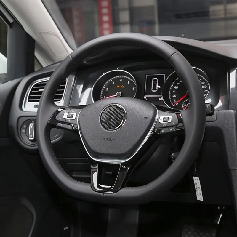 Black Car Interior Decoration Protection Carbon Fiber Sticker For Volkswagen VW Golf 7 MK 72014-2019 Auto Styling Accessories