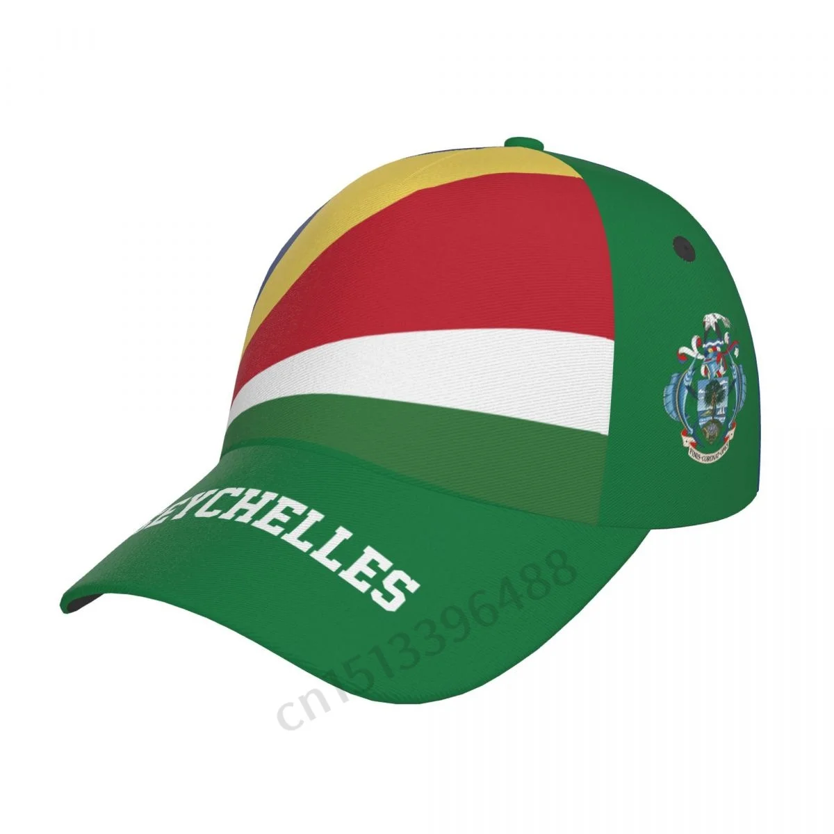 2025 Seychelles Flag 3D Soccer Hats Sun Baseball Cap Breathable Adjustable Men Women Outdoor Fishing Hat