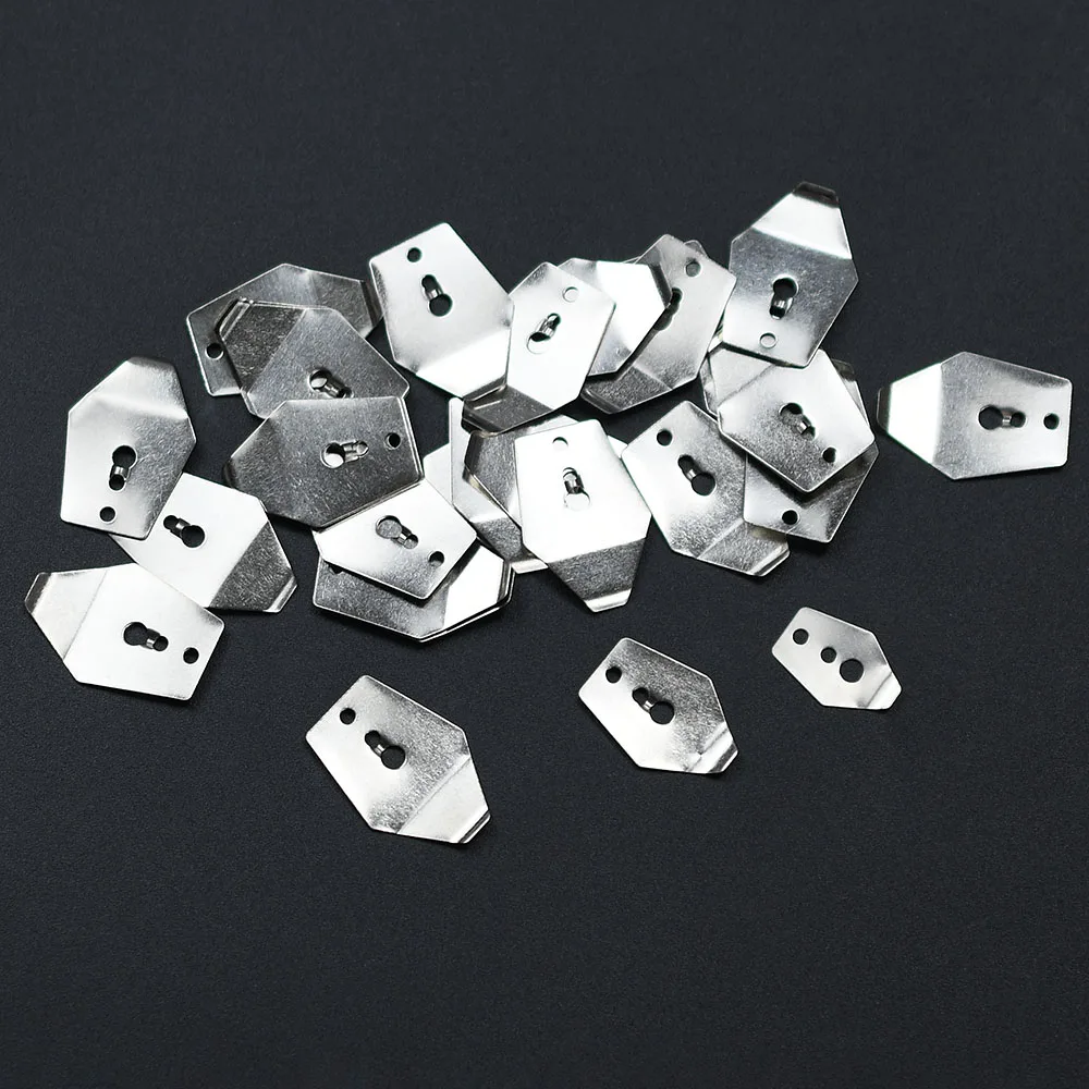 50Pcs Swim Jig Blade Stainless Steel Blade DIY Vibration Jigs Dancer Casting Wobble Fishing Jig Lure Modification Metal Sheets, - view 4