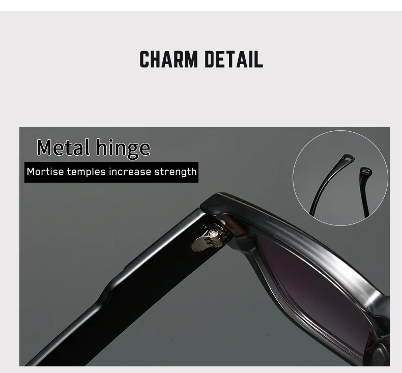 2025New Mann Frau Sonne Lesebrille Platz Mode Vielseitig Trend Anti-blau Licht Leser Gradienten Brillen Unisex Brillen – Detail 11
