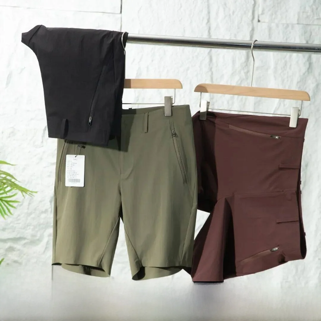 Outdoor Men's Quick Dry Business Soft  Sport Shorts Multi-seam Sealing Summer Casual Pants Nylon Spandex Blend Straight Leg