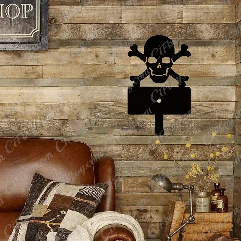 CIFBUY Halloween Spooky Horror Metal Wall Hook With Shelf Hanging Organizer Home Decor Unique Gift Rustic Style