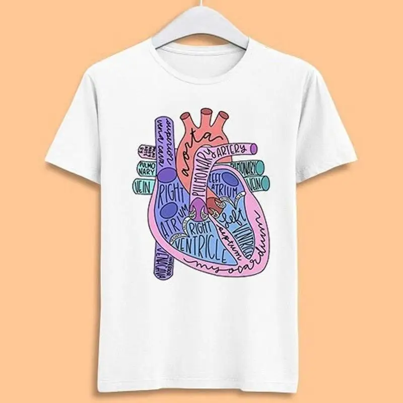 Anatomy Of Heart Healthy Life Vegan Vegetarian Meme Gamer Movie Music Top Adult T Shirt 7220