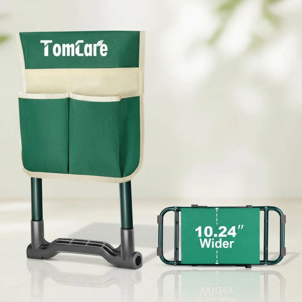 

Foldable Garden Kneeler Seat with 2 Tool Pouches, Wide Kneeling Pad for Seniors Women Men Gardening